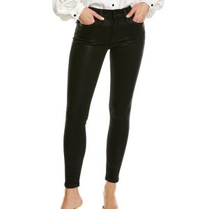 Hudson Natalie Black Coated Skinny Jeans - Size 29